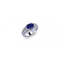 Cool Crystal Blue Kyanite High Street Ring - White Gold