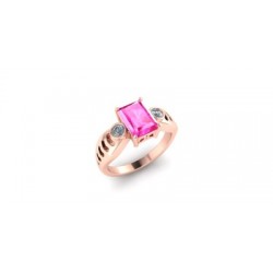 Elegant Pink Tourmaline - Rose Gold