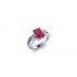 Elegant Red Tourmaline - White Gold