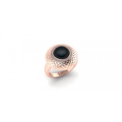 Galaxy Black Onyx Oasis Ring - Rose Gold