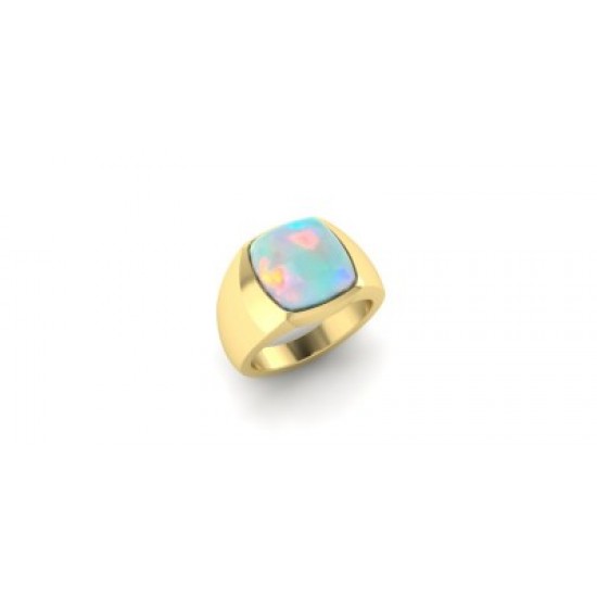 Ivory Rainbow Moonstone Chic Ring - Yellow Gold