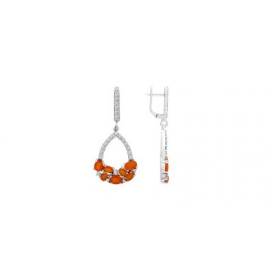 Masterpiece Carnelian - White Cubic Zirconia