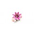 Rich Pink Amethyst Petal Ring - Rose Gold