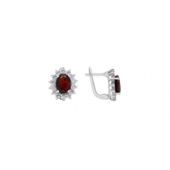 Royal Garnet - White Cubic Zirconia