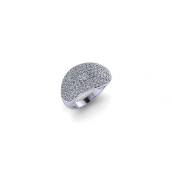 Stylish White Cubic Zirconia - White Gold